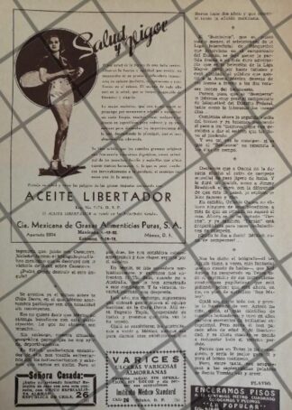 CARTEL PUBLICITARIO RETRO ACEITE CONQUISTADOR Y OTROS 1936