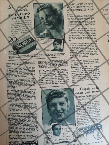 3 CARTELES PUBLICITARIOS ANTIGUOS PALMOLIVE Y COLGATE 1934 - Image 4