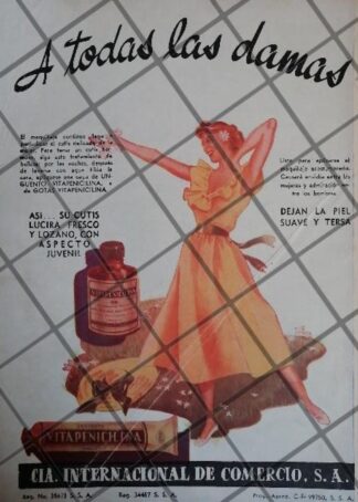 CARTEL PUBLICITARIO RETRO. VITAPENICILINA 1937