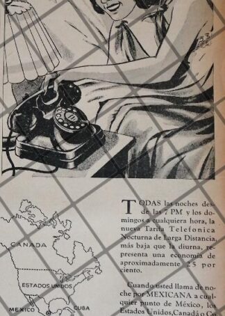 CARTEL ANTIGUO. CIA TELEFONICA Y TELEGRAFICA 1942