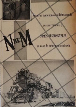 CARTEL ANTIGUO. FERROCARRILES NACIONALES 1942 30