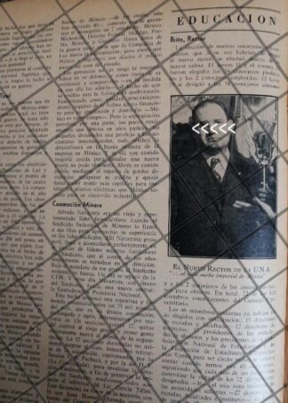 AFICHE RETRO BRITO FOUCHER NUEVO RECTOR UNAM 1942