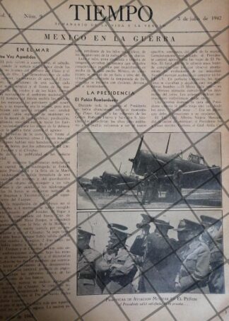 AFICHE RETRO HUNDEN 2 BARCOS MEXICANOS Y FUERZA AEREA 1942