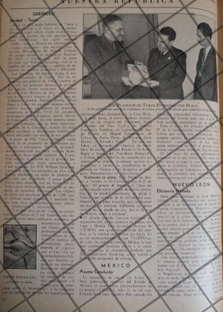 AFICHE RETRO ARTESANOS CREAN BOTON DE LA UNIDAD CONTINETAL 1942