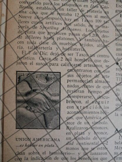 AFICHE RETRO ARTESANOS CREAN BOTON DE LA UNIDAD CONTINETAL 1942 - Image 2