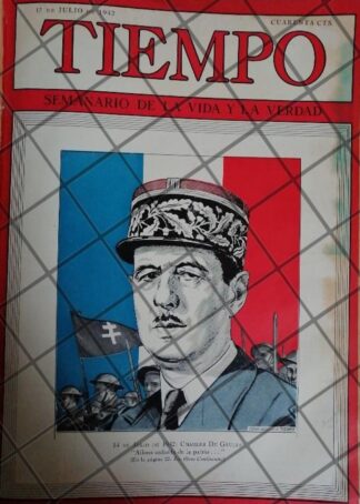 PORTADA ANTIGUA. GENERAL.  CHARLES DE GAULLE 1942