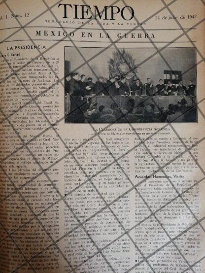AFICHE RETRO MEXICO EN GUERRA 1942 Y MAS NOTAS - Image 2
