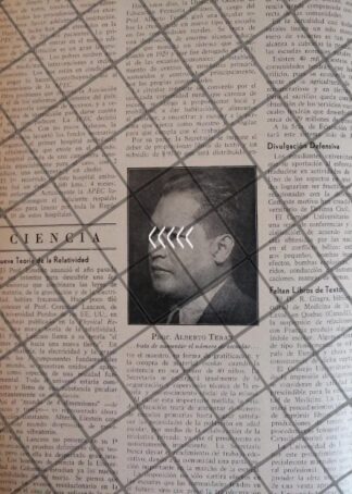 AFICHE RETRO PROFESOR. ALBERTO TERAN 1942
