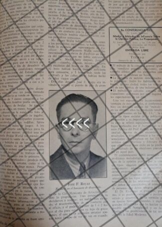 AFICHE RETRO REPORTERO. JOSE F. ROJAS 1942