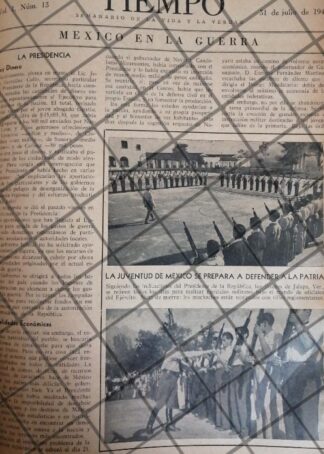 AFICHE RETRO MEXICO EN GUERRA 1942 -3