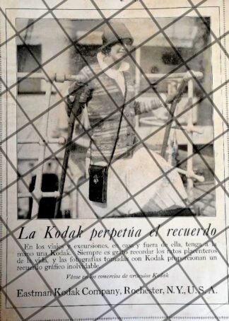 CARTEL PUBLICITARIO ANTIGUO CAMARAS KODAK 1928 -62