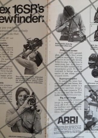 CARTEL PUBLICITARIO RETRO CAMARAS DE CINE ARRIFLEX 16SR. 1979