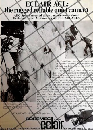 CARTEL PUBLICITARIO RETRO CAMARAS DE CINE ECLAIR ACL 1979