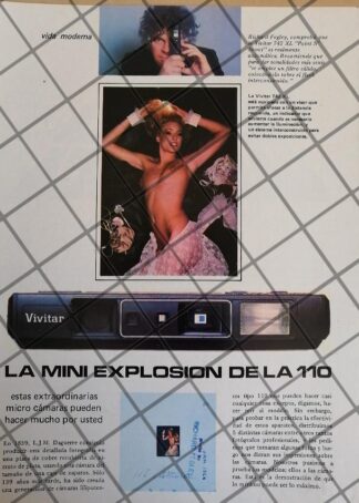 CARTEL PUBLICITARIO RETRO RICHARD FEGLEY Y CAMARAS VIVITAR 1980s