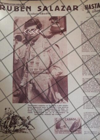 AFICHE ANTIGUO INICIOS DEL TORERO RUBEN SALAZAR 1953 2