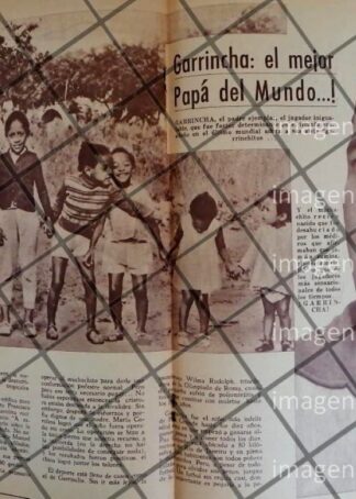 AFICHE RETRO FUTBOLISTA MANUEL DOS SANTOS "GARRINCHA" 1963
