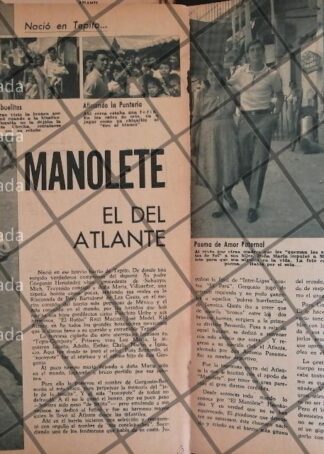 AFICHE RETRO FUTBOLISTA BERNARDO HERNANDEZ VILLASEÑOR 1963