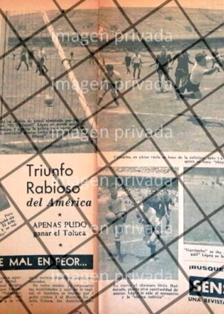AFICHE RETRO FUTBOL COPA MEXICO 1963 AMERICA Vs MORELIA