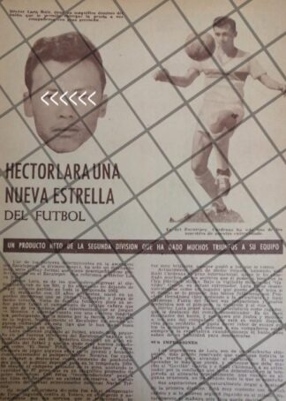 AFICHE RETRO FUTBOLISTA HECTOR LARA RUIZ 1963 ZACATEPEC