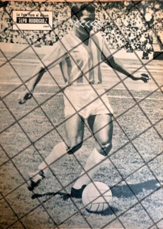 AFICHE RETRO FUTBOLISTA JORGE TEPO RODRIGUEZ 1963