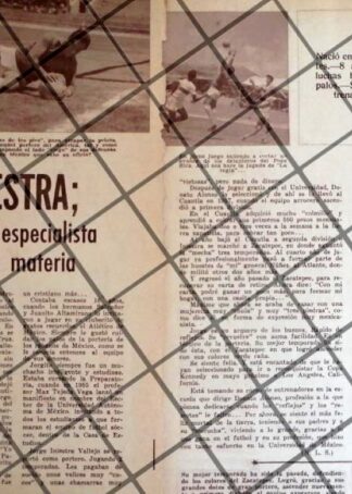 AFICHE RETRO FUTBOLISTA JORGE INIESTRA VALLEJO 1963