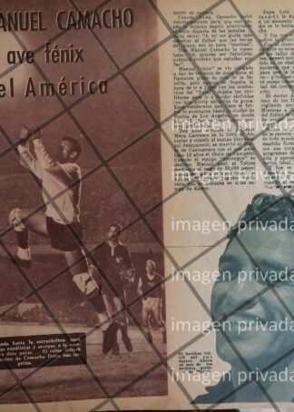 AFICHE RETRO FUTBOLISTA. MANUEL CAMACHO MELENDEZ 1963