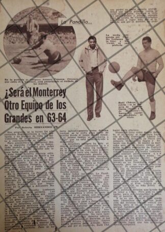 AFICHE RETRO LOS RAYADOS DE MONTERREY 1963 FUTBOL
