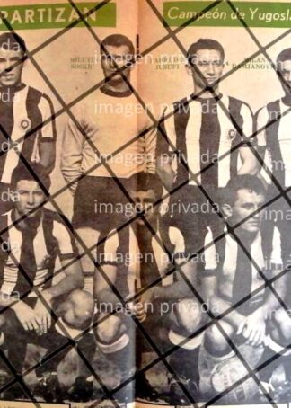 AFICHE RETRO CLUB DE FUTBOL PARTIZAN EN MEXICO 1963