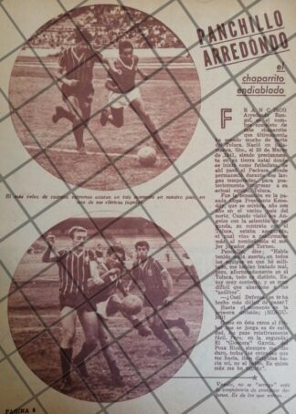 AFICHE RETRO FUTBOLISTA PANCHO ARREDONDO 1963 CHAPARRITO