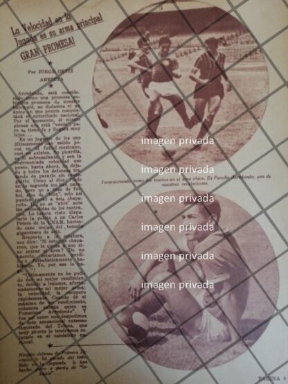 AFICHE RETRO FUTBOLISTA PANCHO ARREDONDO 1963