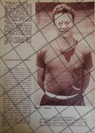 AFICHE RETRO FUTBOLISTA. JOSE ANTONIO ROCA, 1955