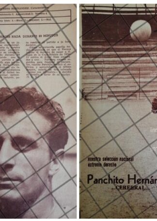 AFICHE RETRO FUTBOLISTA. PANCHITO HERNANDEZ, 1955