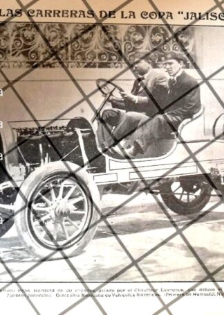 PUBLICIDAD ANTIGUA AUTOS POPE HARTFORD 1907 COPA JALISCO