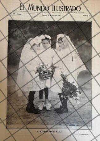 PORTADA ANTIGUA 1907 ARTE FOTOGRAFICO. FLORES DE MAYO
