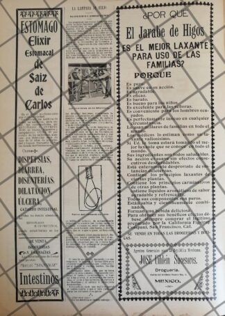 CARTEL ANTIGUO DROGUERIA BOTICA JOSE UIHLEIN 1907 Y MAS