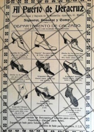 PUBLICIDAD ANTIGUA TIENDA EL PUERTO DE VERACRUZ 1907 /18