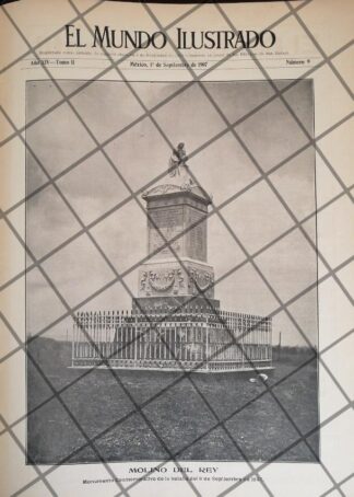 PORTADA ANTIGUA MONUMENTO MOLINO DEL REY 1907
