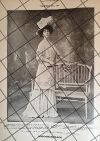 CARTEL PUBLICITARIO ANTIGUO 1907 VESTIDOS  DE CASA DRECOLL 3