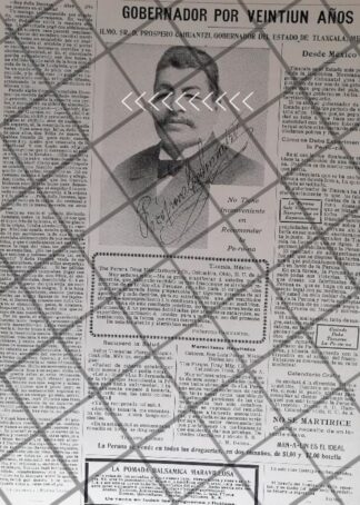 CARTEL ANTIGUO TONICO PERUNA Y PROSPERO CAHIANTZI 1911