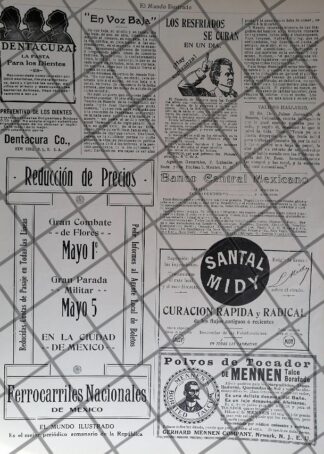 CARTEL ANTIGUO FERROCARRILES NACIONALES Y OTROS 1910 *36
