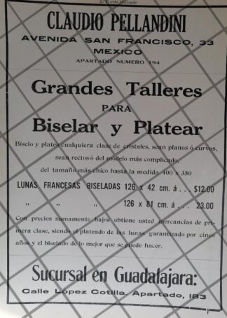 CARTEL ANTIGUO CASA CLAUDIO PELLANDINI 1910 /18
