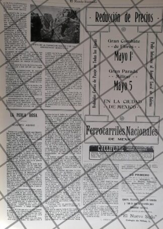 CARTEL ANTIGUO FERROCARRILES NACIONALES Y OTROS 1910 *37