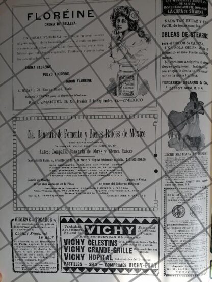 CARTEL ANTIGUO FERROCARRILES NACIONALES Y OTROS 1910 *37 - Image 2