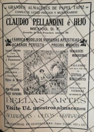 CARTEL ANTIGUO TIENDA CLAUDIO PELLANDINI 1910 -26