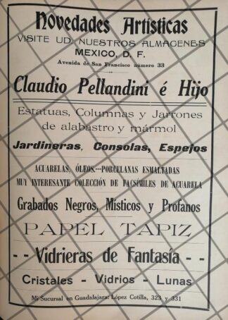 CARTEL ANTIGUO TIENDA CLAUDIO PELLANDINI 1910 -27