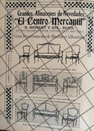 CARTEL ANTIGUO TIENDA EL CENTRO MERCANTIL 1910 -24