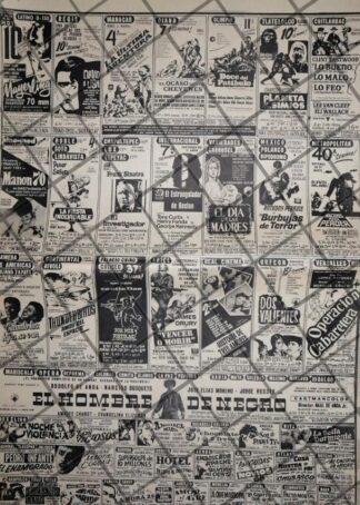 CARTELERA DE CINE RETRO 20 ABRIL 1969