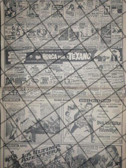 CARTELERA DE CINE RETRO 25 MAR 1969