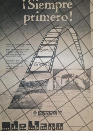 CARTEL PUBLICITARIO RETRO DE MONTERREY, TIENDA DELLANO 1984/6
