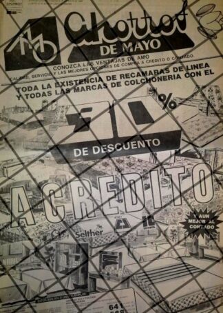 CARTEL PUBLICITARIO RETRO MONTERREY MUEBLERIAS A.M.O 1984